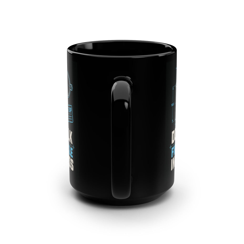 First Article in Progress Machinist Mug – Black 15 oz
