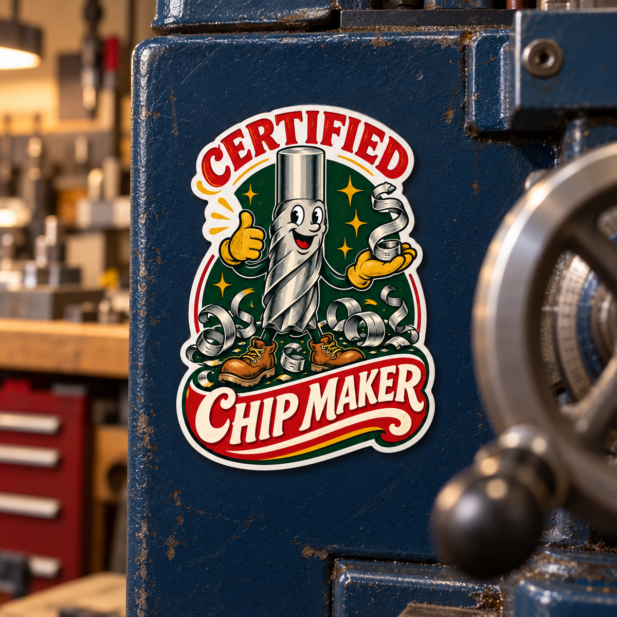 Certified Chip Maker Retro Machinist Magnet